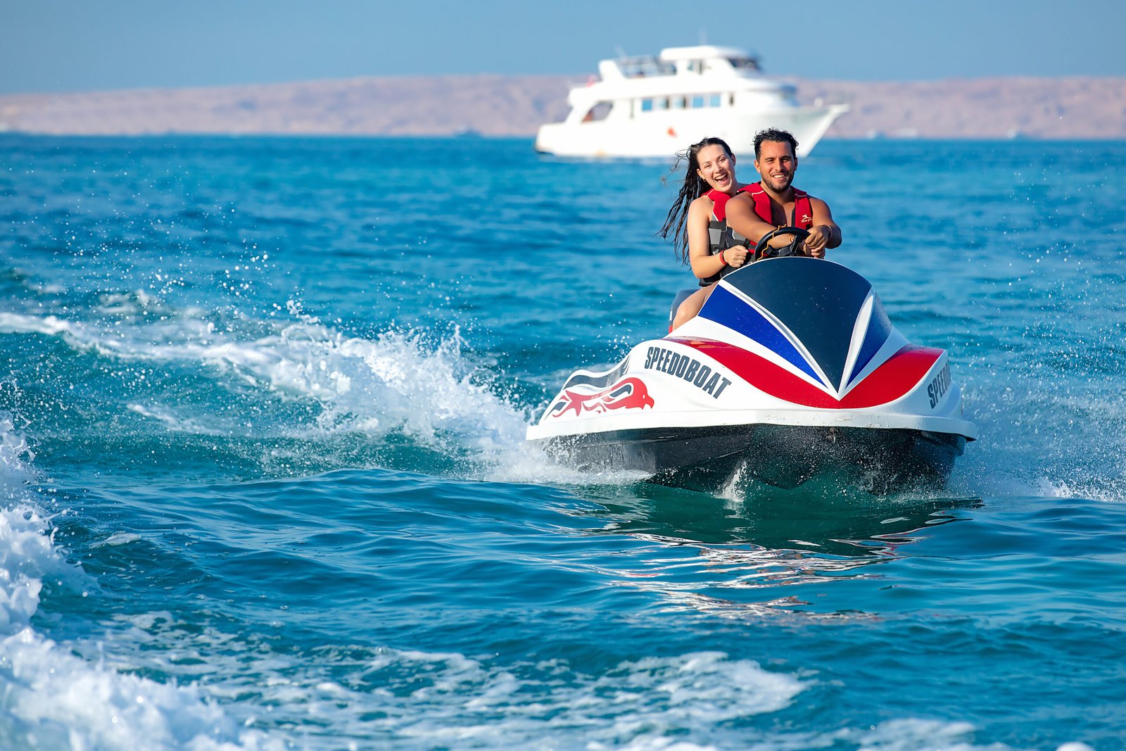 Guided snorkeling over colorful coral gardens at Paradise Island Hurghada.