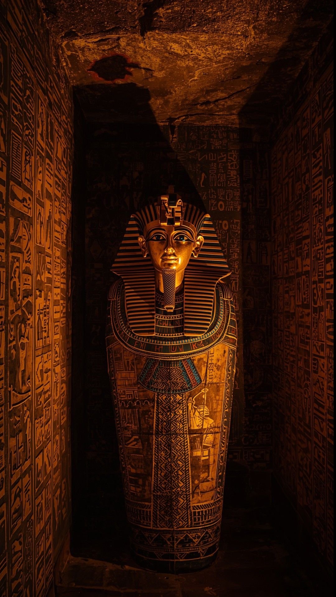 The legendary treasures of King Tutankhamun displayed inside the Grand Egyptian Museum.