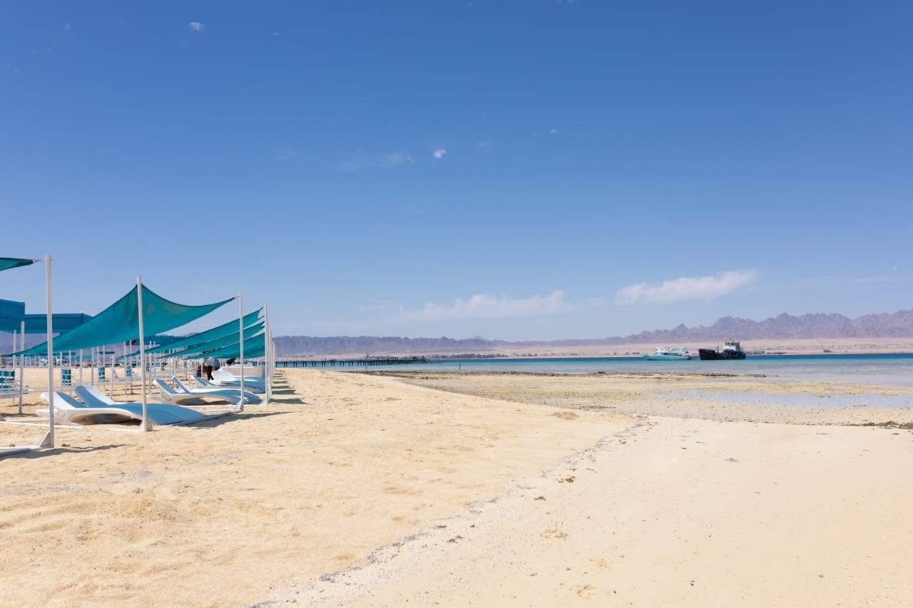 Relax on Biance Island Utopia Safaga’s powdery white sand after a guided snorkel.''