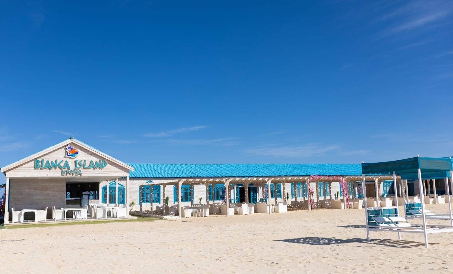 Guided snorkeling over colorful coral gardens at Biance Island Utopia Safaga.