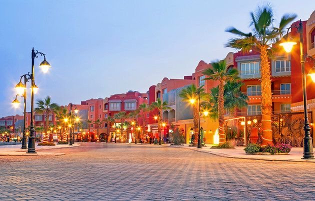 Photos and a relaxed waterfront walk at Hurghada Marina on the Hurghada City Tour.
