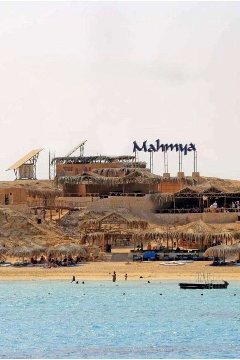 Families enjoy safe snorkeling and clear waters at Mahmya Island Hurghada.....