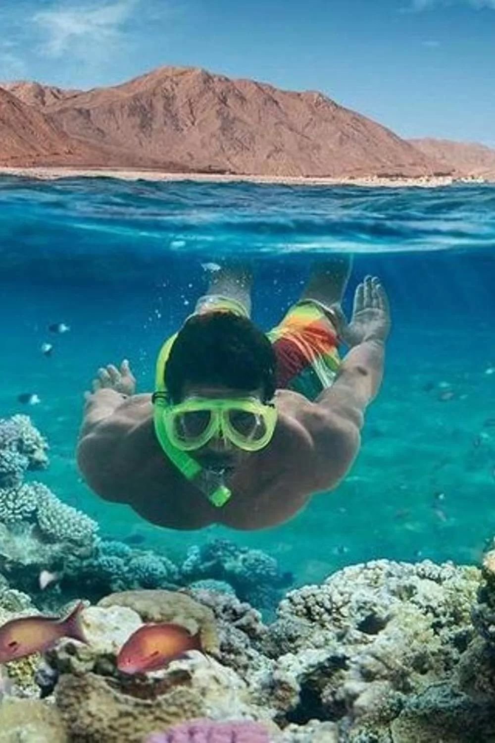 Families enjoy safe snorkeling and clear waters at Mahmya Island Hurghada......