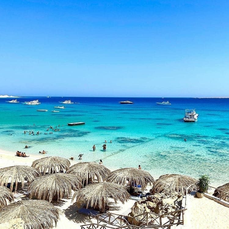 Families enjoy safe snorkeling and clear waters at Mahmya Island Hurghada