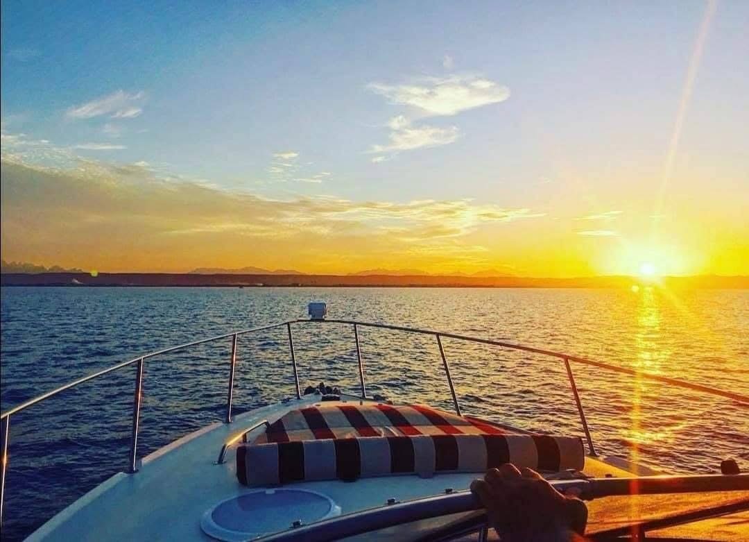 Scenic boat cruise to Utopia Island Safaga with comfortable seating...

