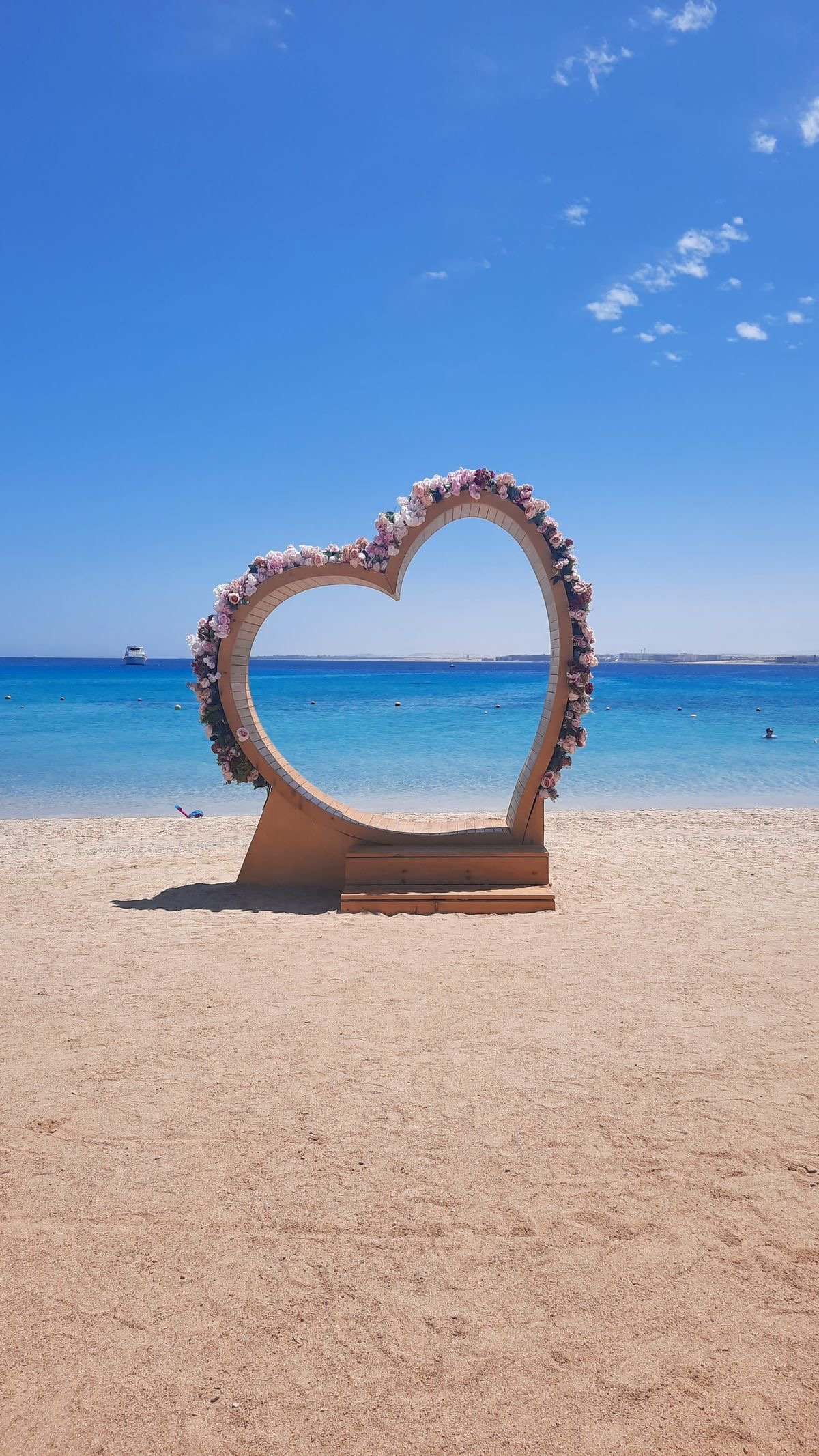 Scenic boat cruise to Utopia Island Safaga with comfortable seating.

