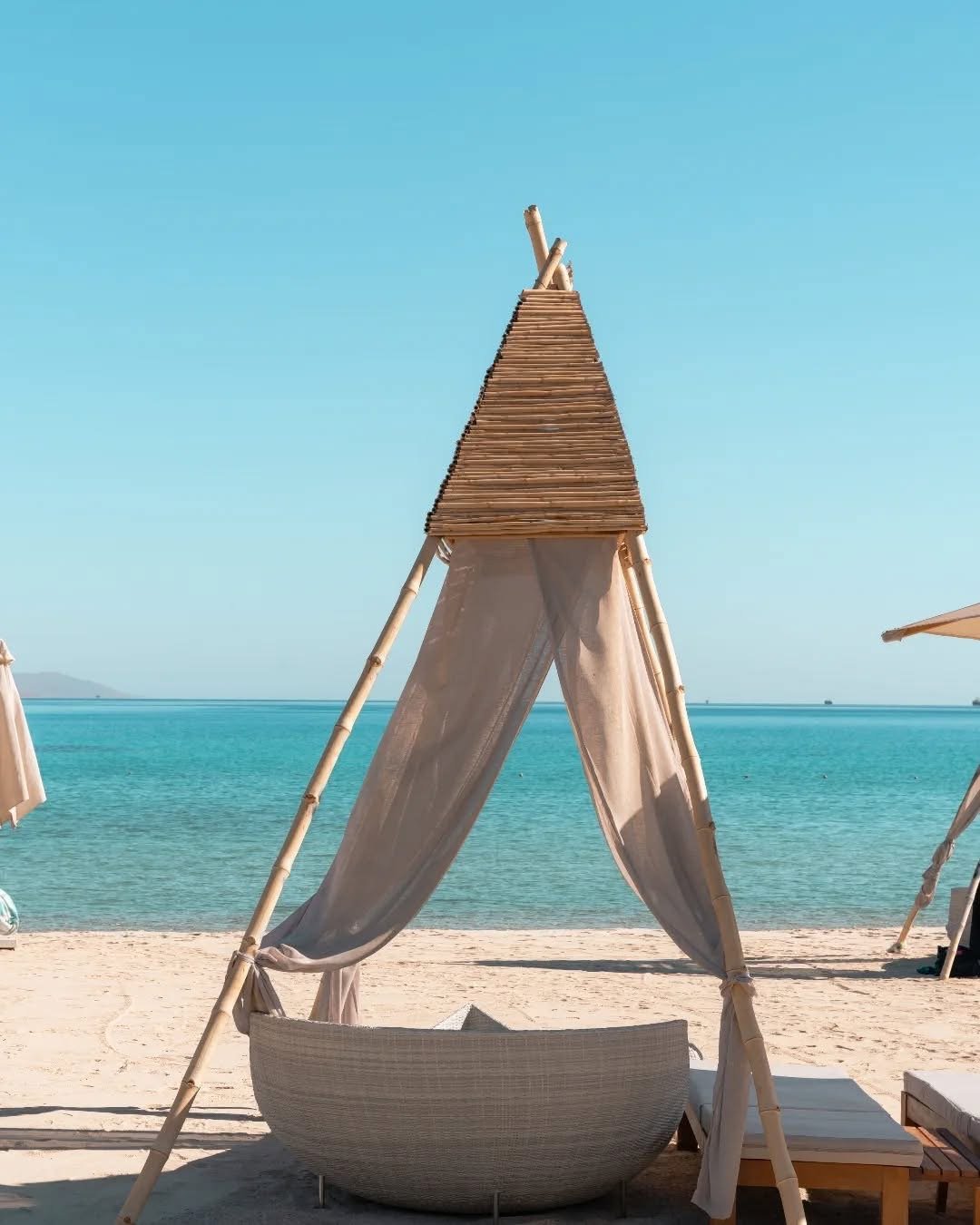 Scenic boat cruise to Utopia Island Safaga with comfortable seating.

