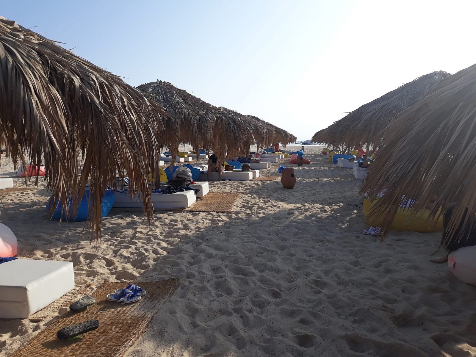 Beachside buffet lunch served on Utopia Island Safaga....