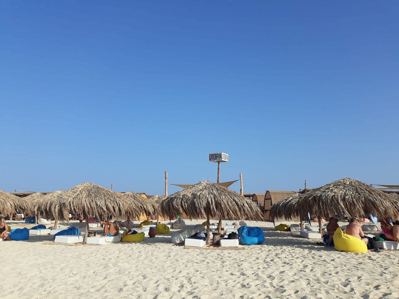 Beachside buffet lunch served on Utopia Island Safaga..
