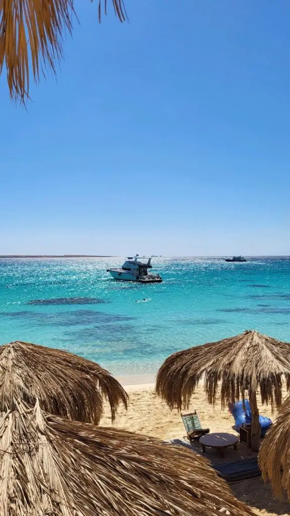 Giftun Island national park protected reef snorkeling group Red Sea Hurghada clear water